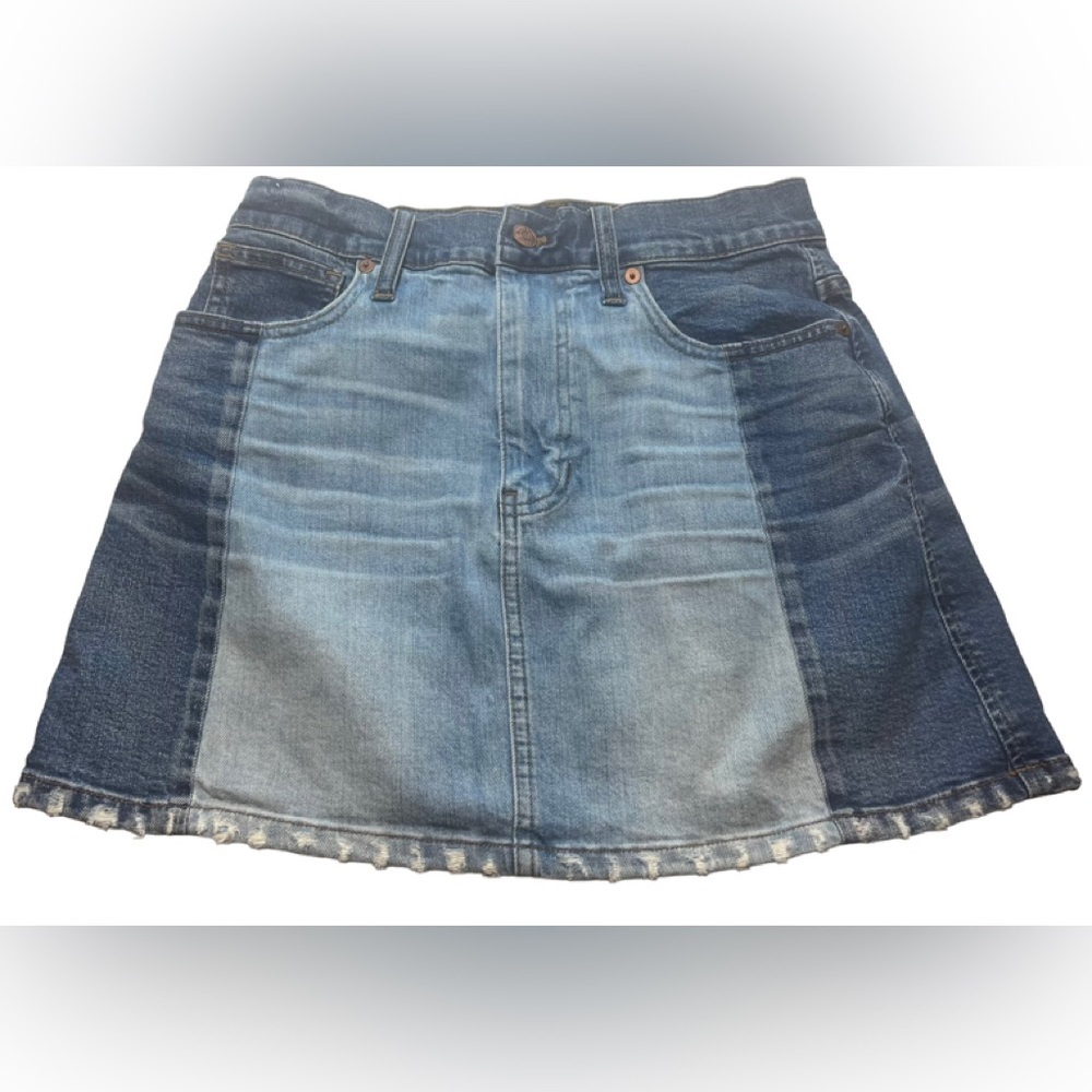 🎉HP🎉 Madewell McCarren 2 Toned Wash Denim Skirt Size 27 EUC - Picture 5 of 9